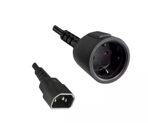 Power adapter cable C14 to safety socket